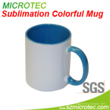 Taza colorida de dos tonos revestida de la sublimación 11oz